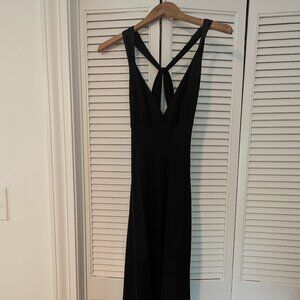 Vintage J. Crew Black Silk Formal Gown, Size 4